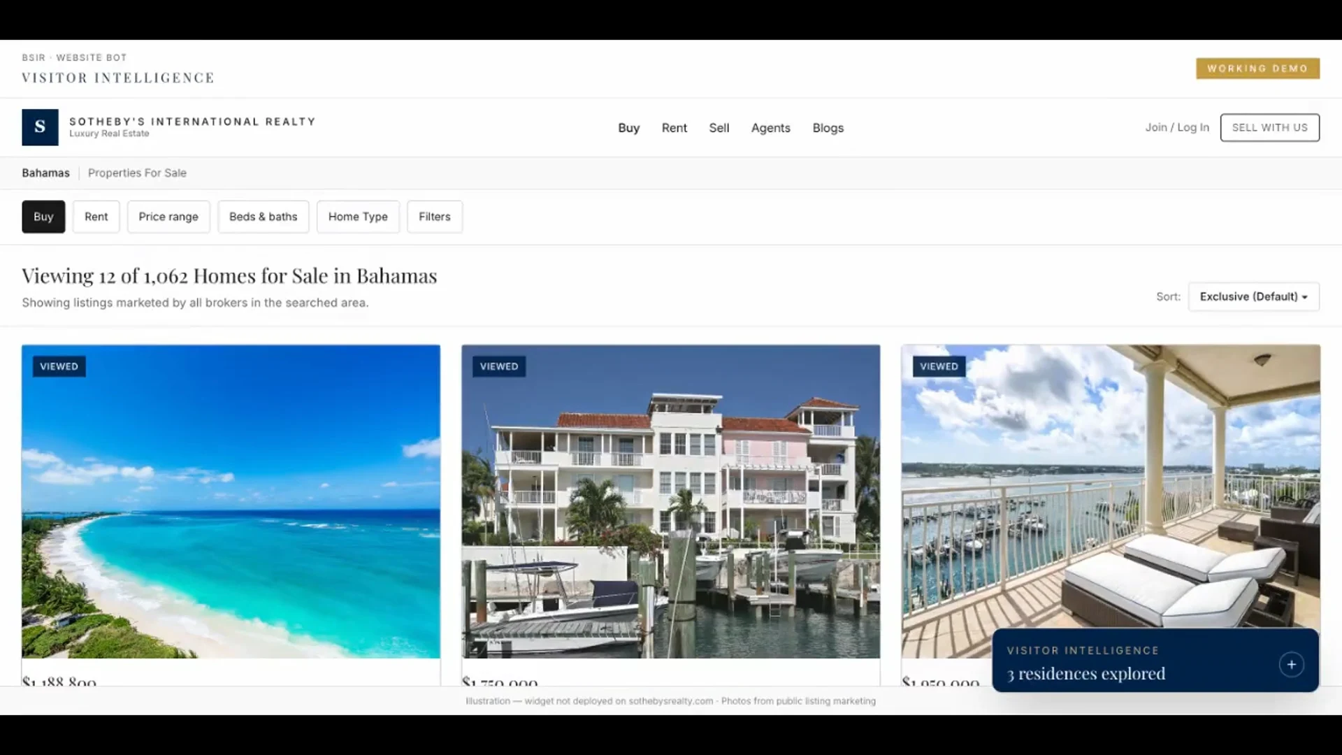 The recorded brokerage website.